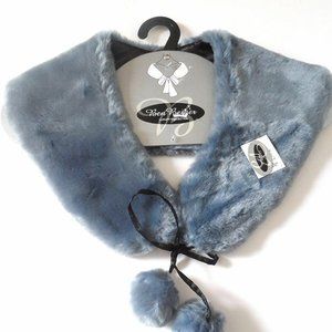 GIRL'S BEN BERGER FAUX FUR POM POM COLLAR